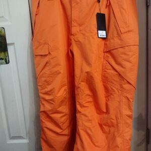 Free SoldierSki pants Womans Thermal Insulated XL (16-18) 32" Inseam Orange
